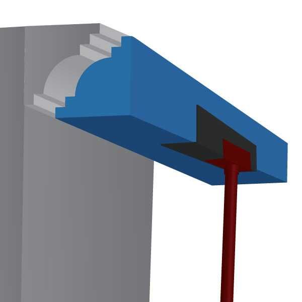 Molde cornijas para cofragem betão em esferovite modelo P3