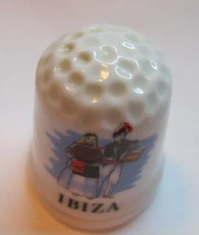 подарок из ИСПАНИИ наперсток фарфор ibiza ибица сувенир
