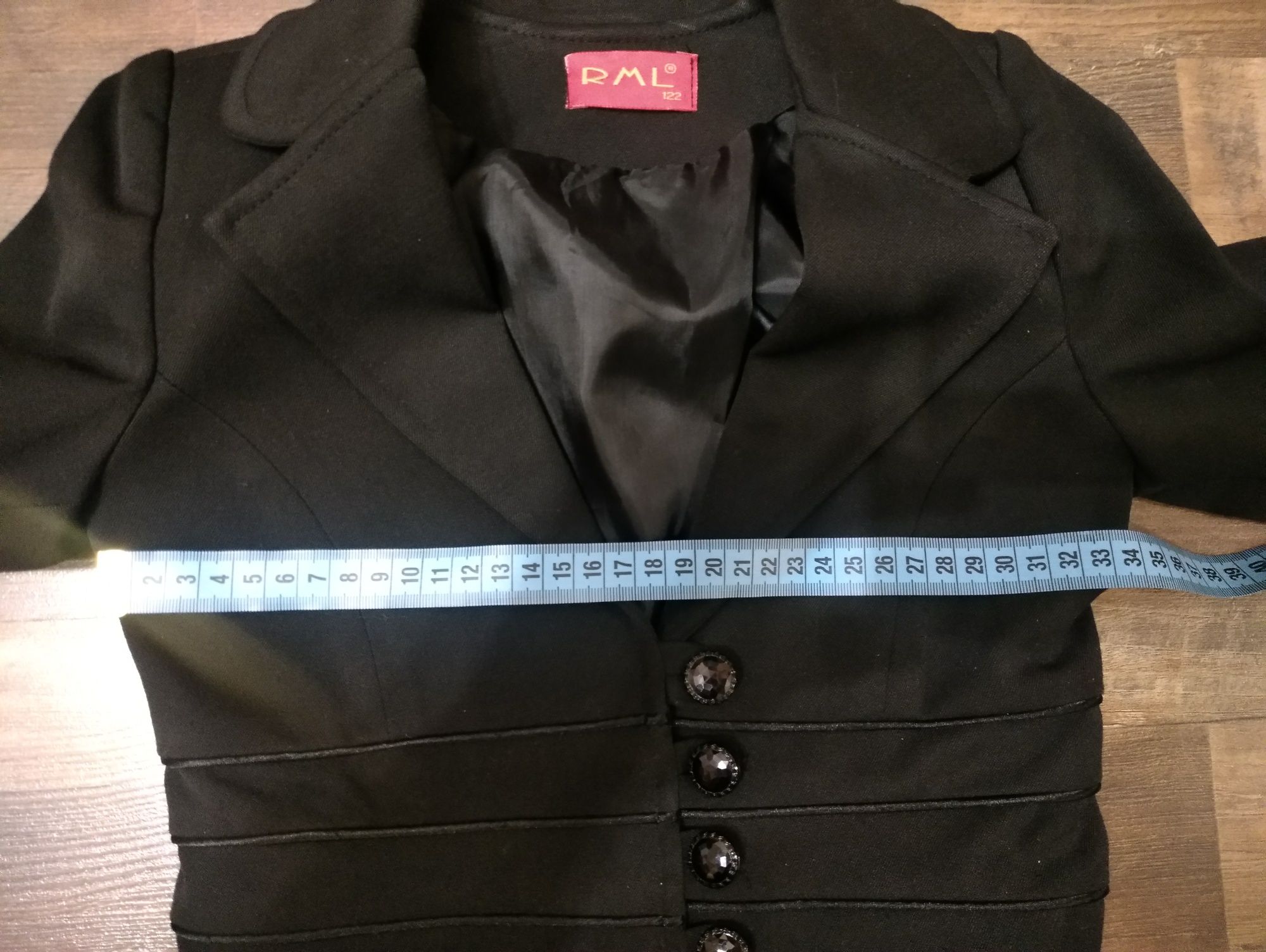 Пиджак черный школьный р. 122