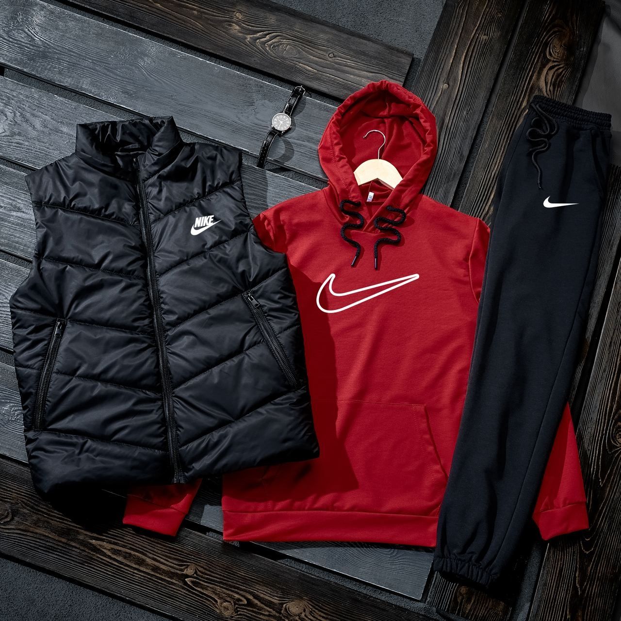 Nike спортивный костюм и жилетка мужская Найк штаны худи чоловіче