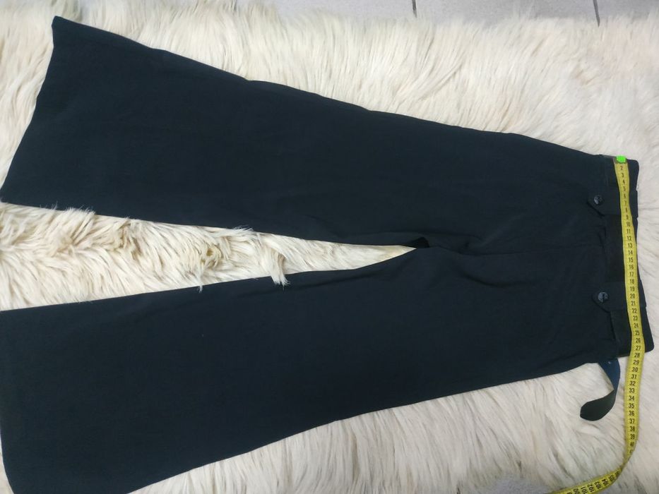 Дівчачі чорні штани кльош з ремнем на ріст 140,146