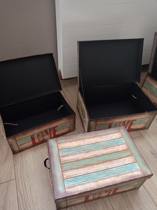 Pudełka kartonowe nowe 3 sztuki