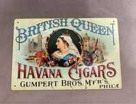 British Queen - Havana Cigars | placa metalica decorativa