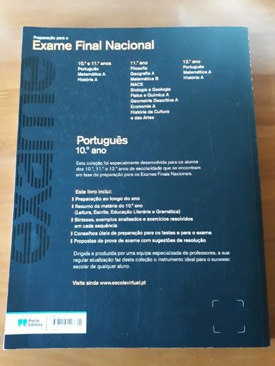 Preparação Exame Final Nacional, Português, 10o ano, Porto Editora