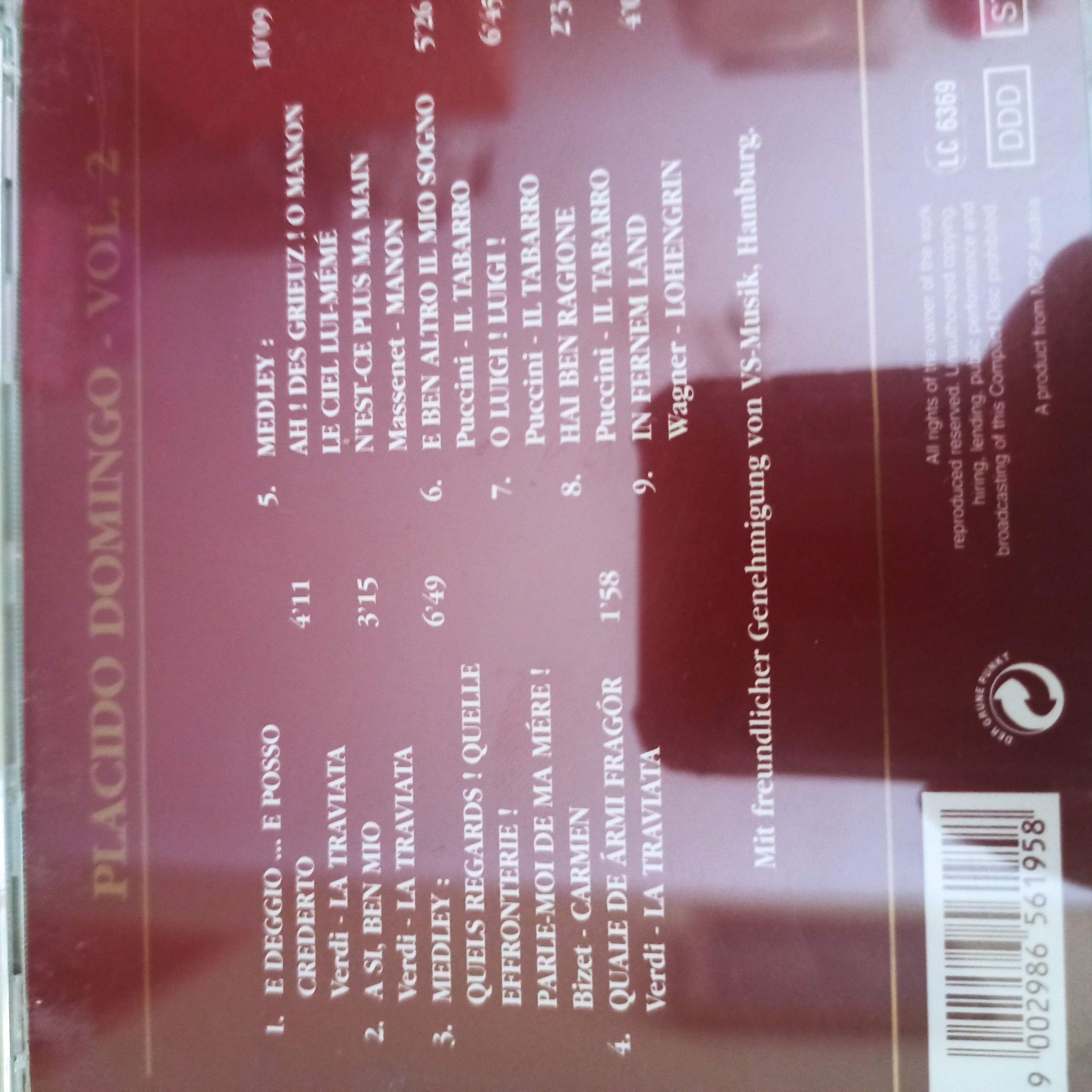 Plácido Domingo 4 płyty  - unikat na rynku