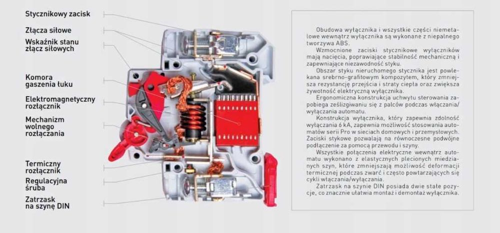 Wyłącznik nadprądowy bezpiecznik e.industrial C32 32A 2P 10kA