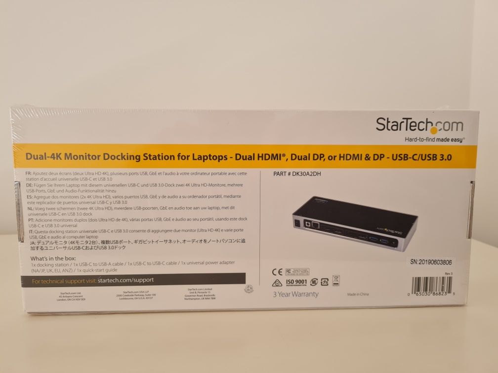 StarTech Docking Station Dual 4K com 6 Portas USB C/USB 3.0