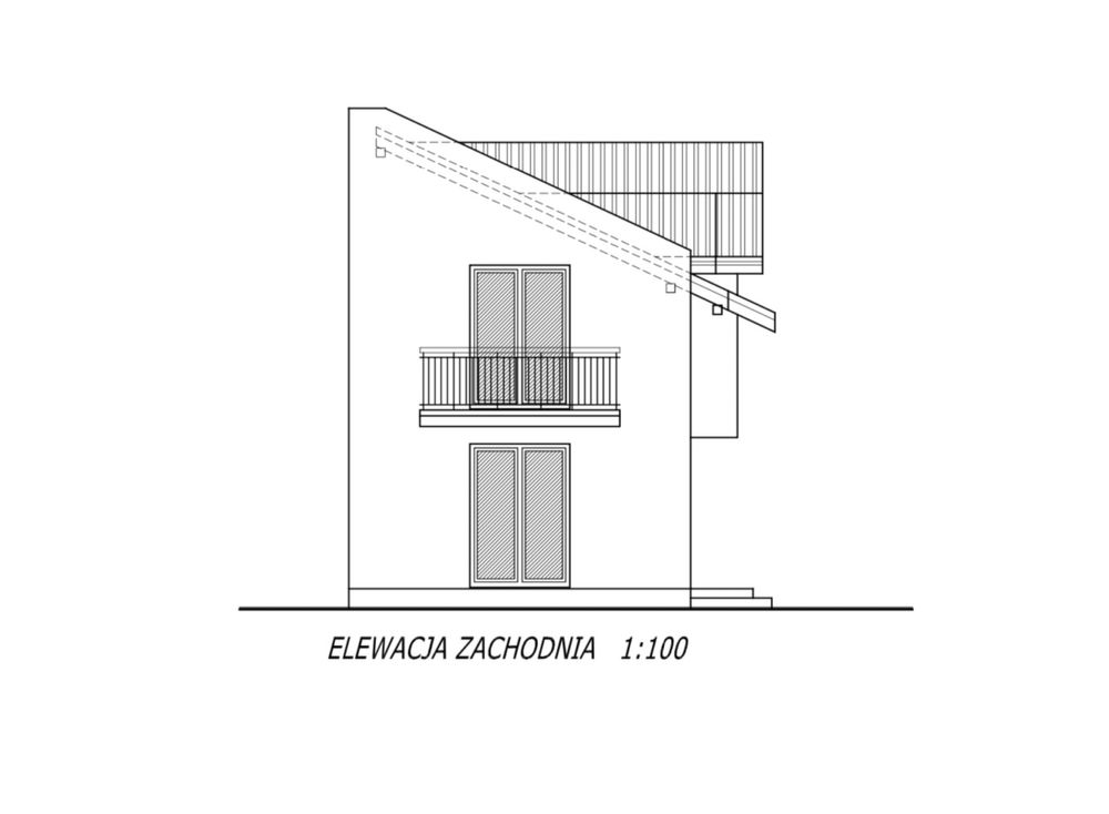 Projekt domu do 70 m2 na zgłoszenie, wąska działka, w granicy