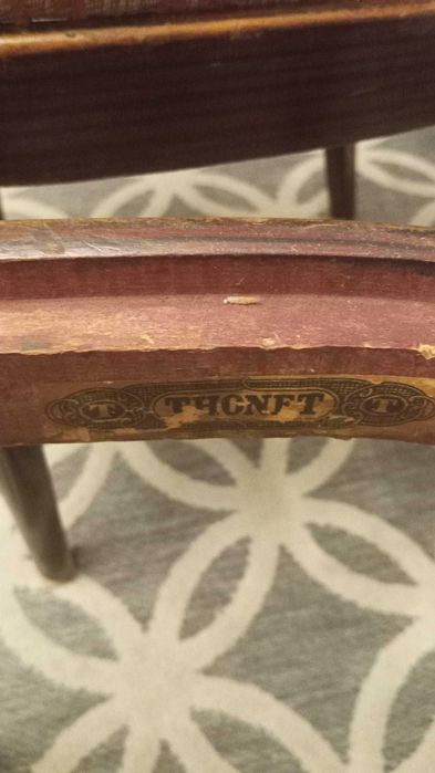 Komplet 4 krzeseł drewnianych giętych oryginalne Thonet