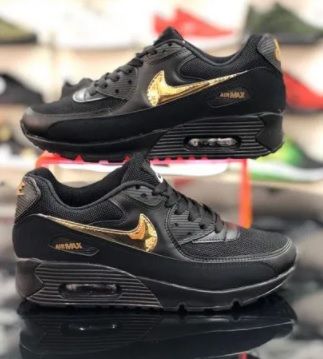 Nike Air Max 90. Czarne - złote. Rozmiar 39. PROMOCJA!