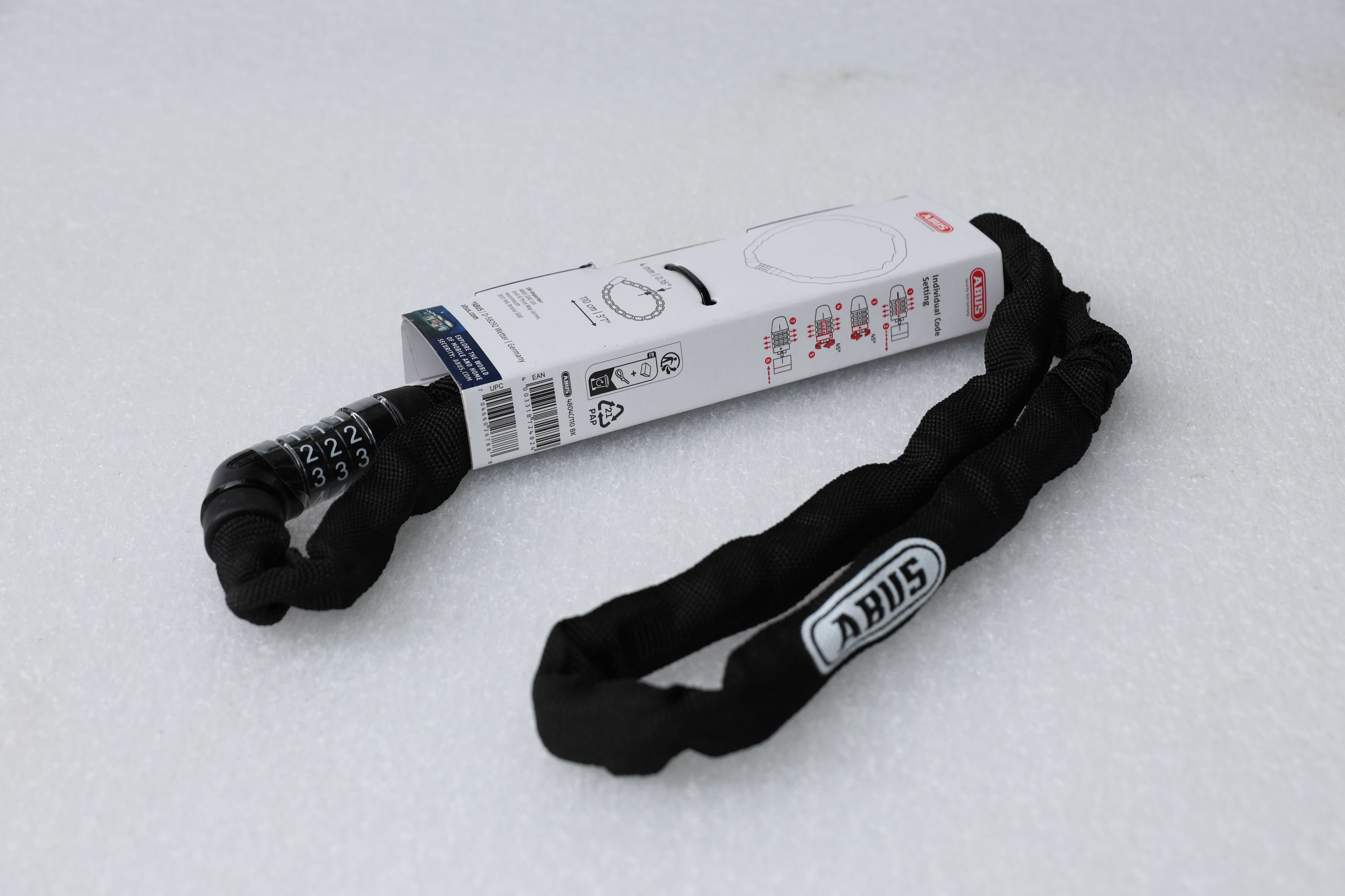 Łańcuch Abus Steel-O-Chain 4804C czarny, 110 cm