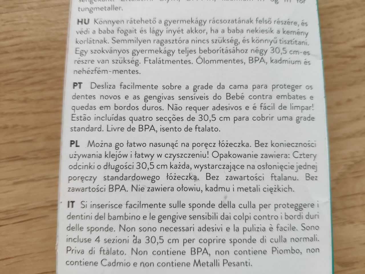 Prince Lionheart Osłona Ochrona Barierki Łóżeczka Osłonki 2cm Białe