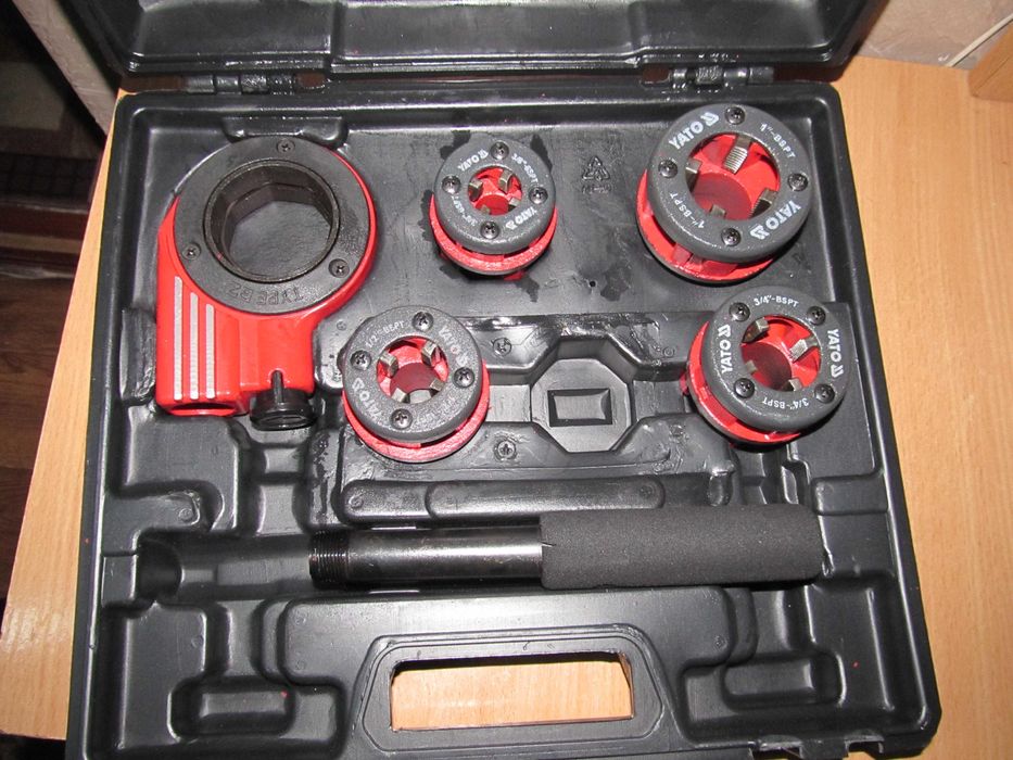 Набор плашек трубных клуппов для нарезки резьбы YATO