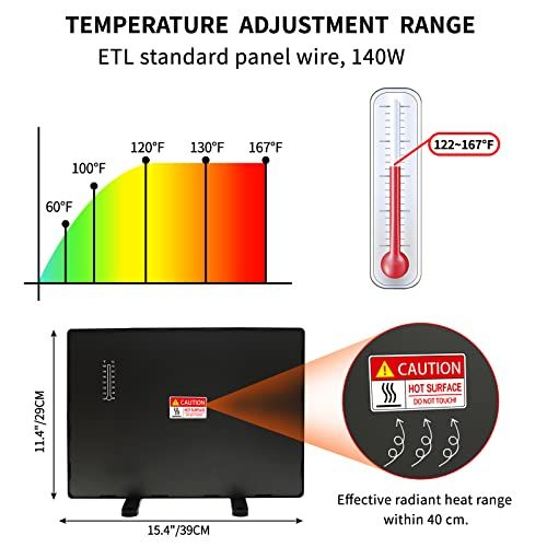 MQUPIN Płyta grzewcza 140W z termostatem regulowaną temperaturą