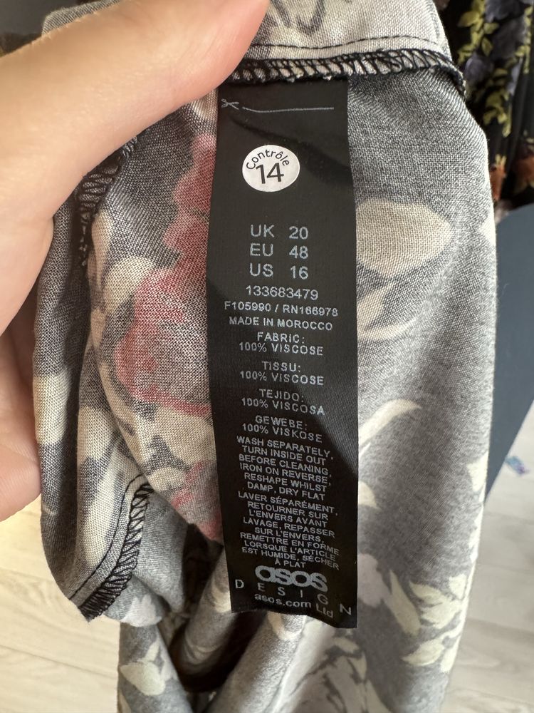 Sukienka nowa bez metki Asos Design Curve 48 wiskoza
