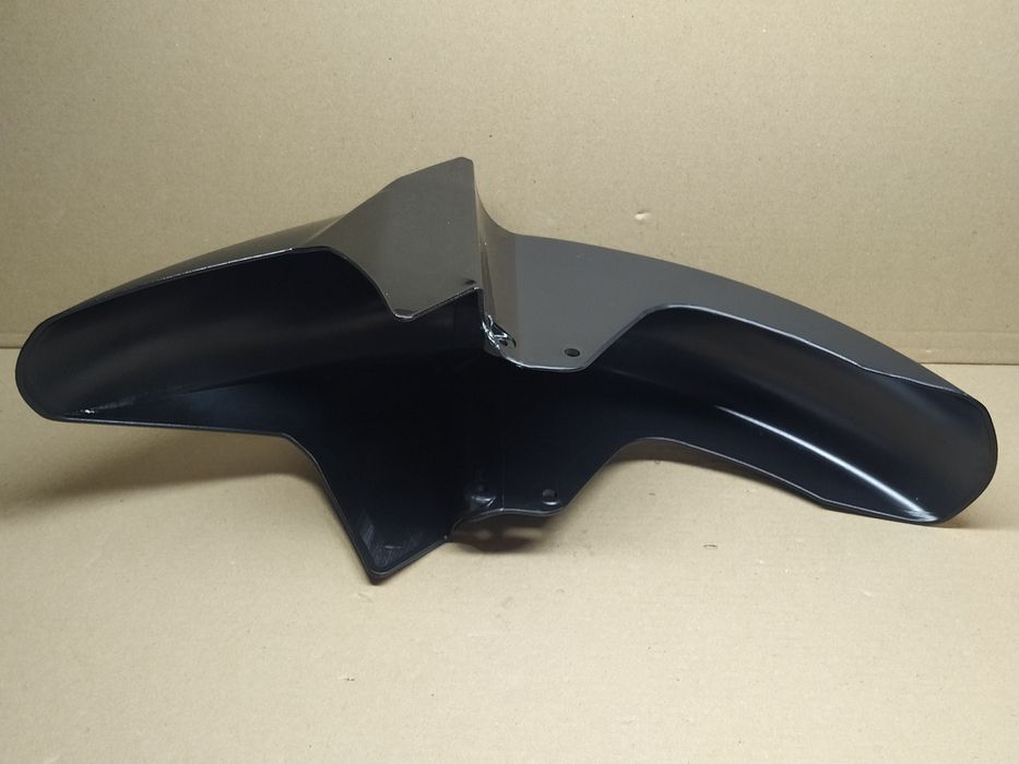 Крыло переднее мопеда Альфа Дельта пластик чёрный, красный