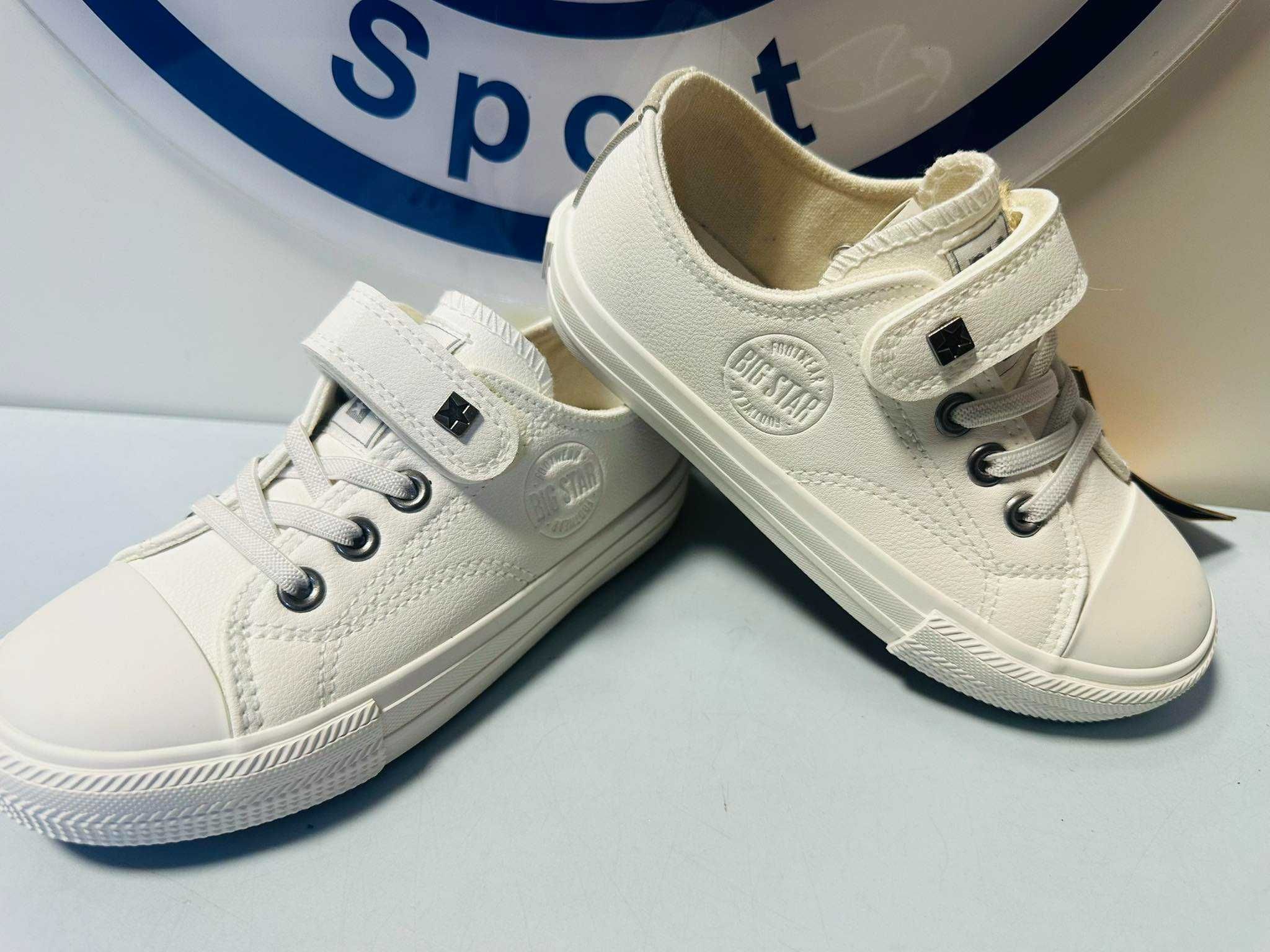 Big Star trampki dziecięce białe eko skóra 31  - 35    EE374035