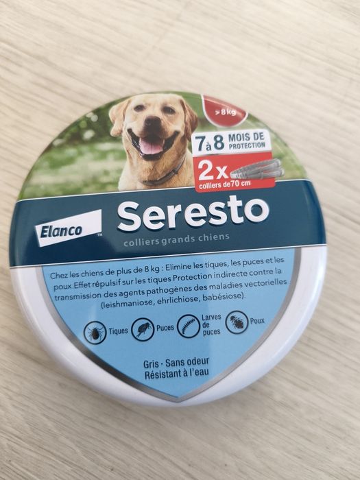 Coleira Seresto +8kgs