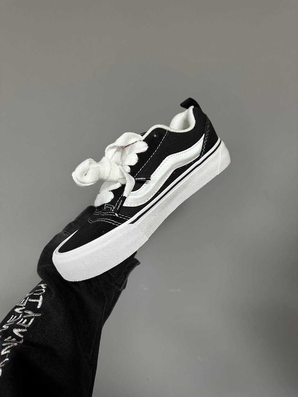 !SALE! Vans KNU Skool Black/White | 36 37 38 39 40 41 42 43 44 ванси