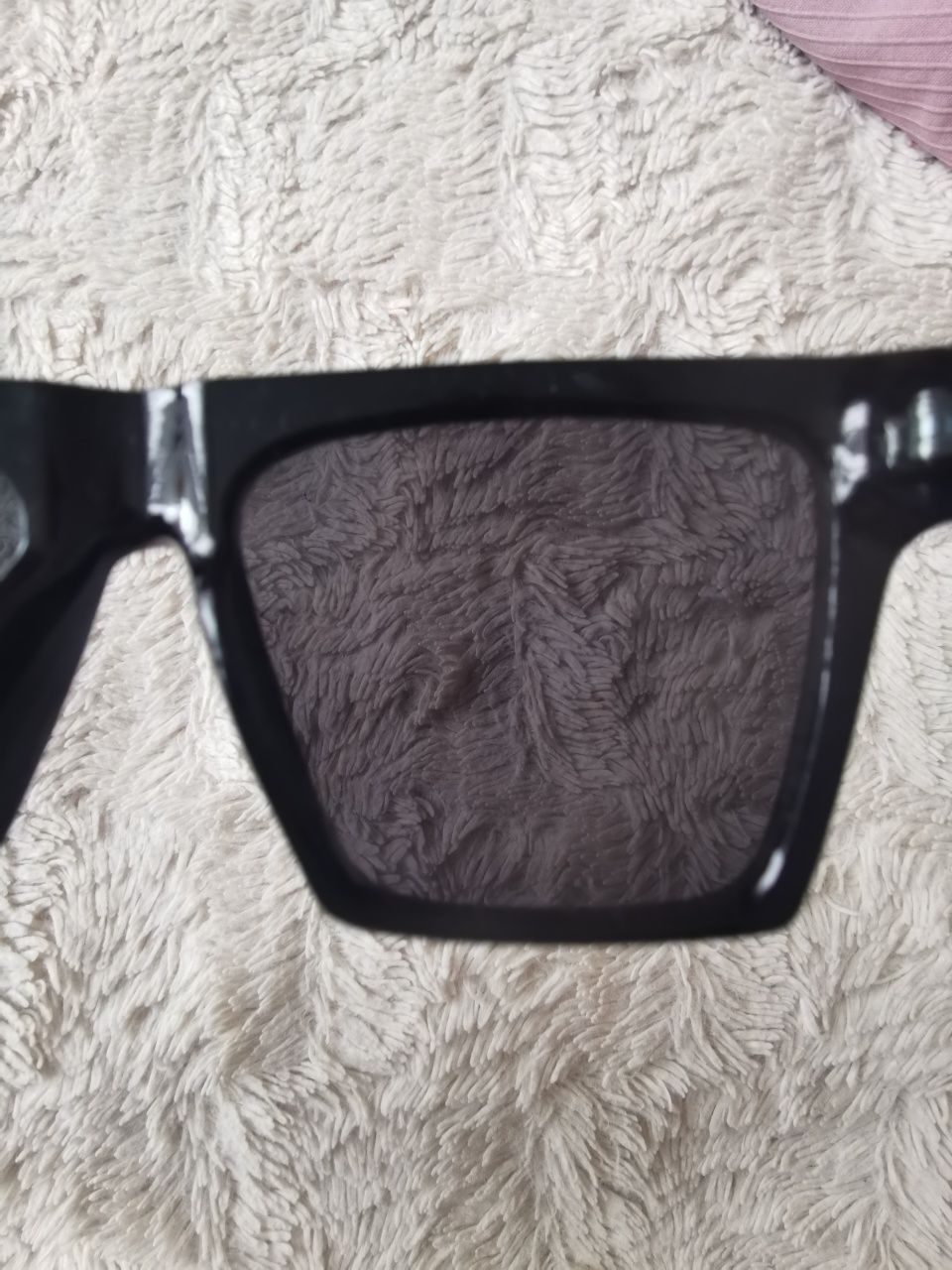 Czarne prostokątne okulary duże sunglasses