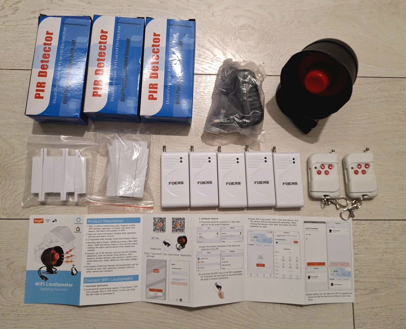 Tuya inteligentny domowy system alarmowy WiFi