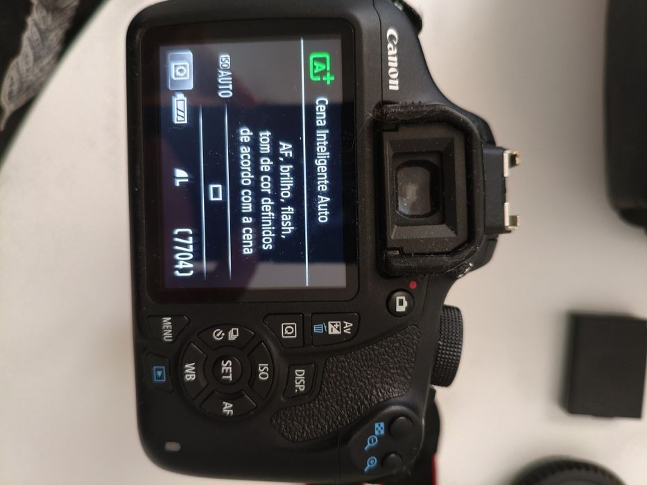 Máq Foto Canon 1200D+3 baterias+mochila+cartão 64gb+carregador