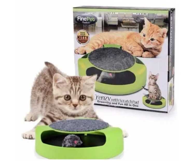 Интерактивная игрушка для кошек когтеточка Поймай Мышку