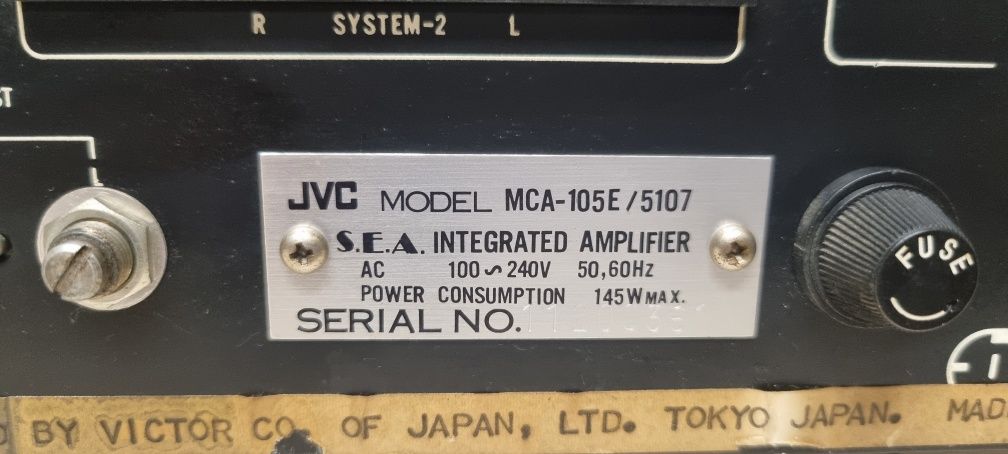Wzmacniacz HI-FI JVC MCA-105E/5107. Japan