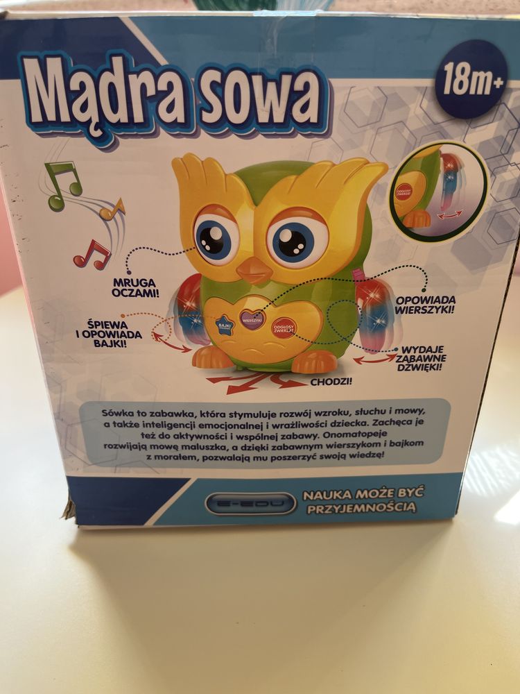 Mądra Sowa zabawka edukacyjna śpiewa opowiada