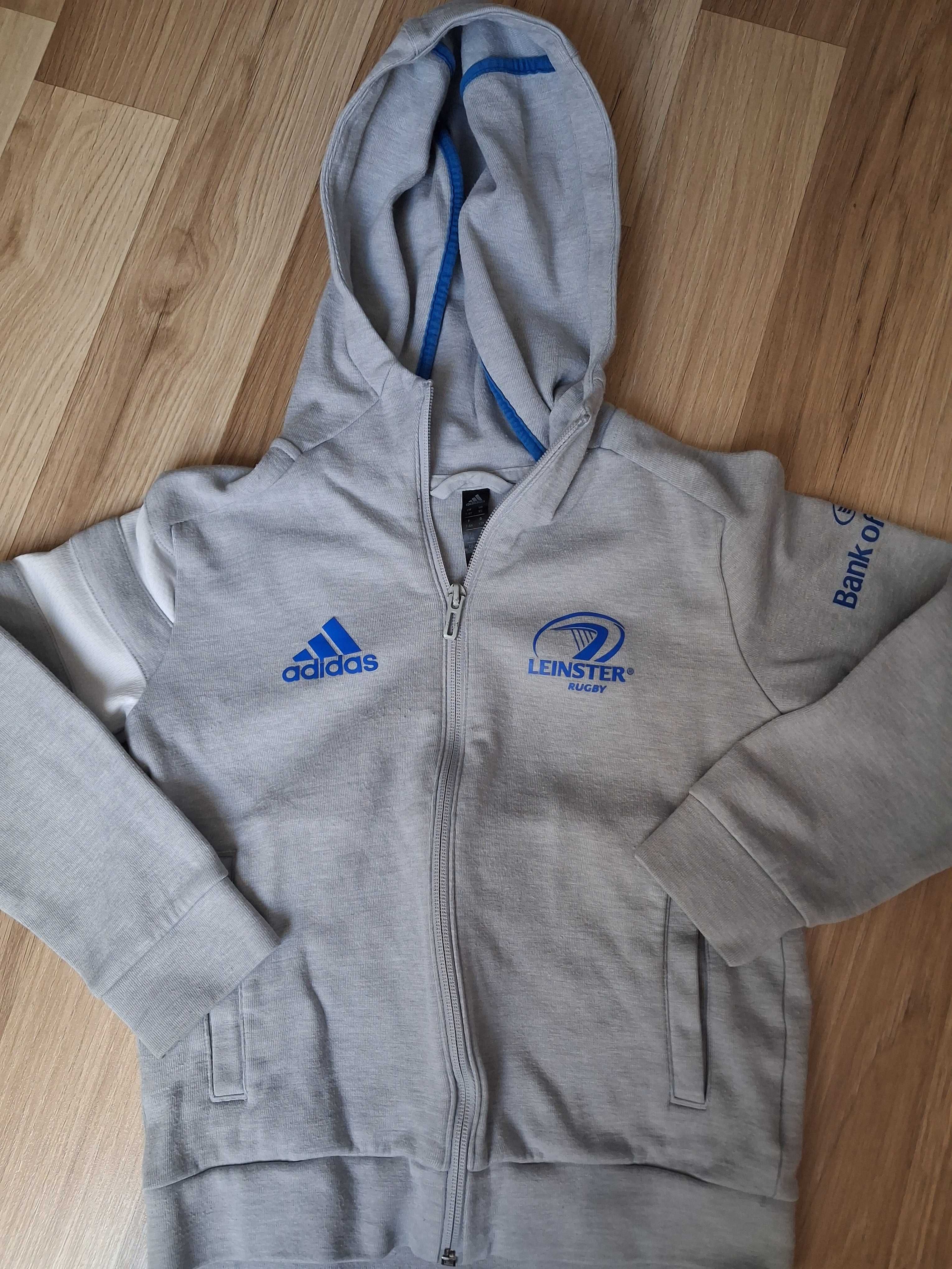 Bluza Adidas, szara, kaptur. R. 128