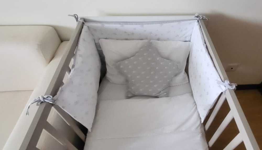 Cama p/ Bebé TRAMA c/ colchão de 120x60cm e Acessórios