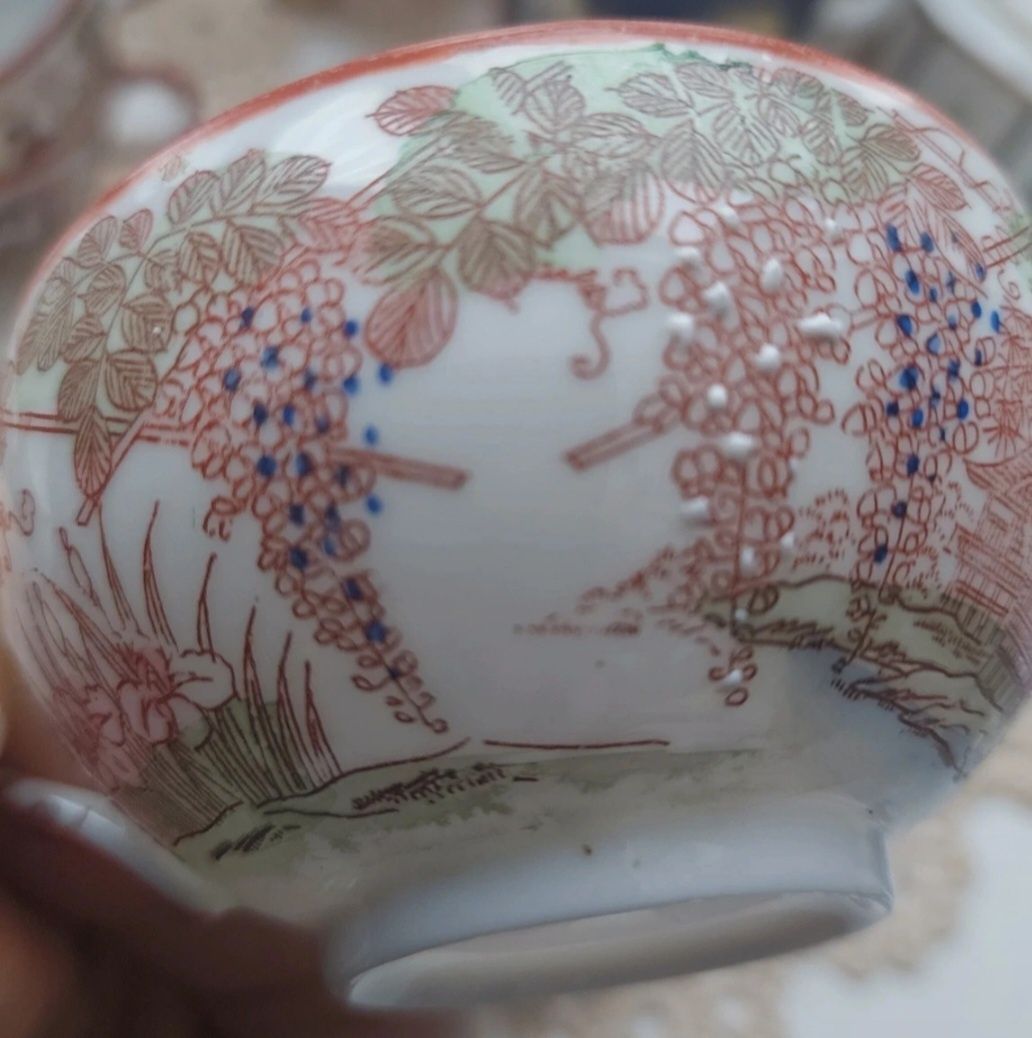 Porcelana japońska gejsza  , filiżanka ze spodkiem