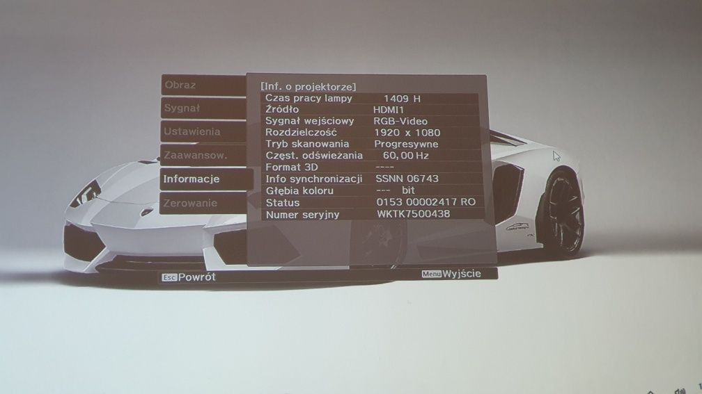 Projektor Epson EH-TW5300 + okulary 3d oryginalne