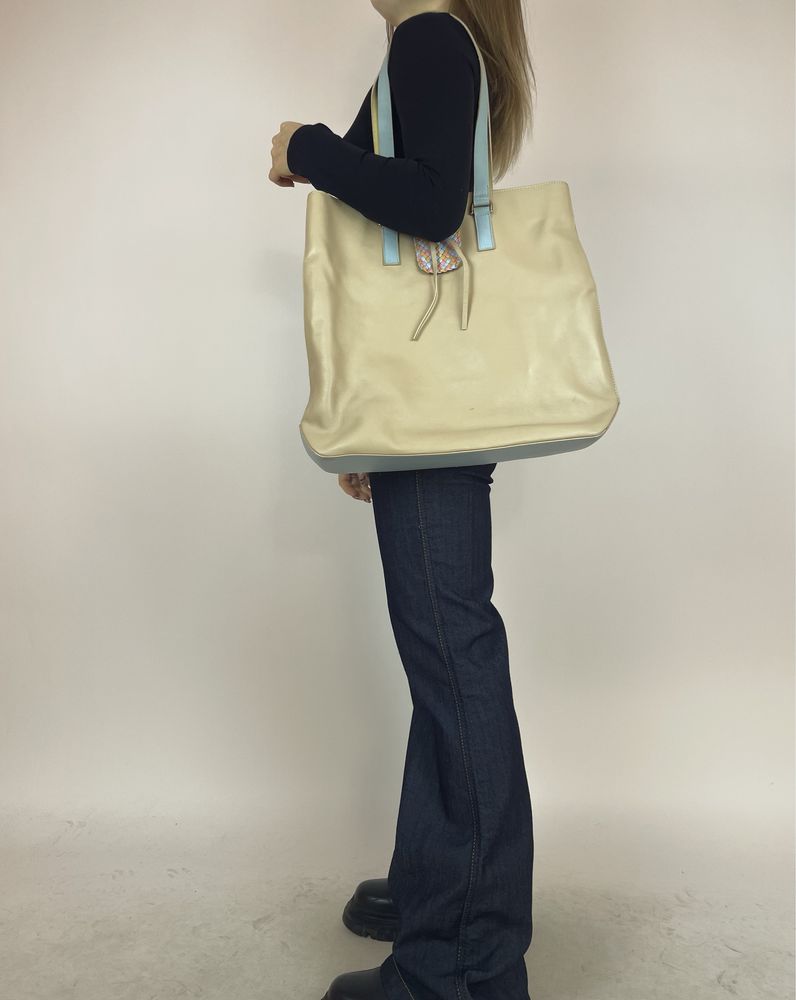Жіноча шкіряна сумка DAKS shoulder bag, женская кожаная сумка бежева
