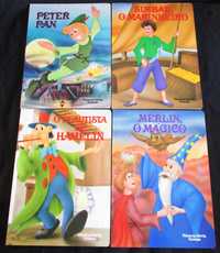 Livros Clássicos Infantis Estampa Peter Pan Simbad Flautista Hamelin