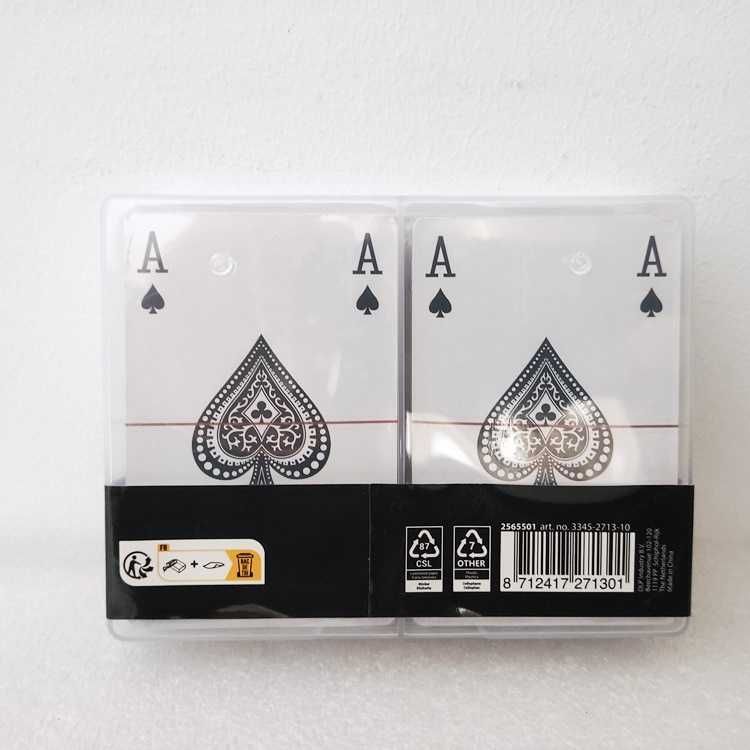 Baralho de cartas duplo em caixa de plástico Novo e embalado