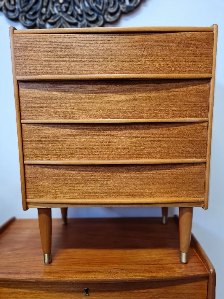 Komoda,szafka z szufladami vintage,Norwegia lata 60,mid century