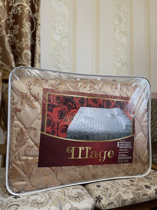 Комплект декоративноі постільноі білизни Шаде подушки ковдра коричнева