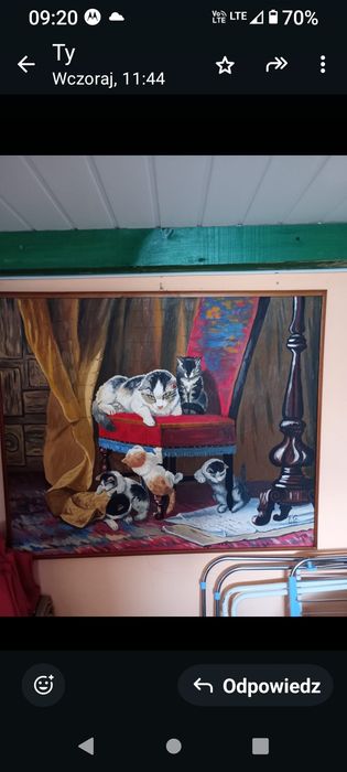 Ręcznie malowany obraz Duży