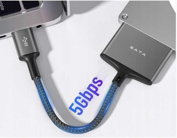 Adapter Basesailor USB 3.0 Do SATA III 2,5" SSD/HDD Aluminiowy