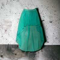 Asymetryczna spódnica maxi zielona New Collection rozm. S/36