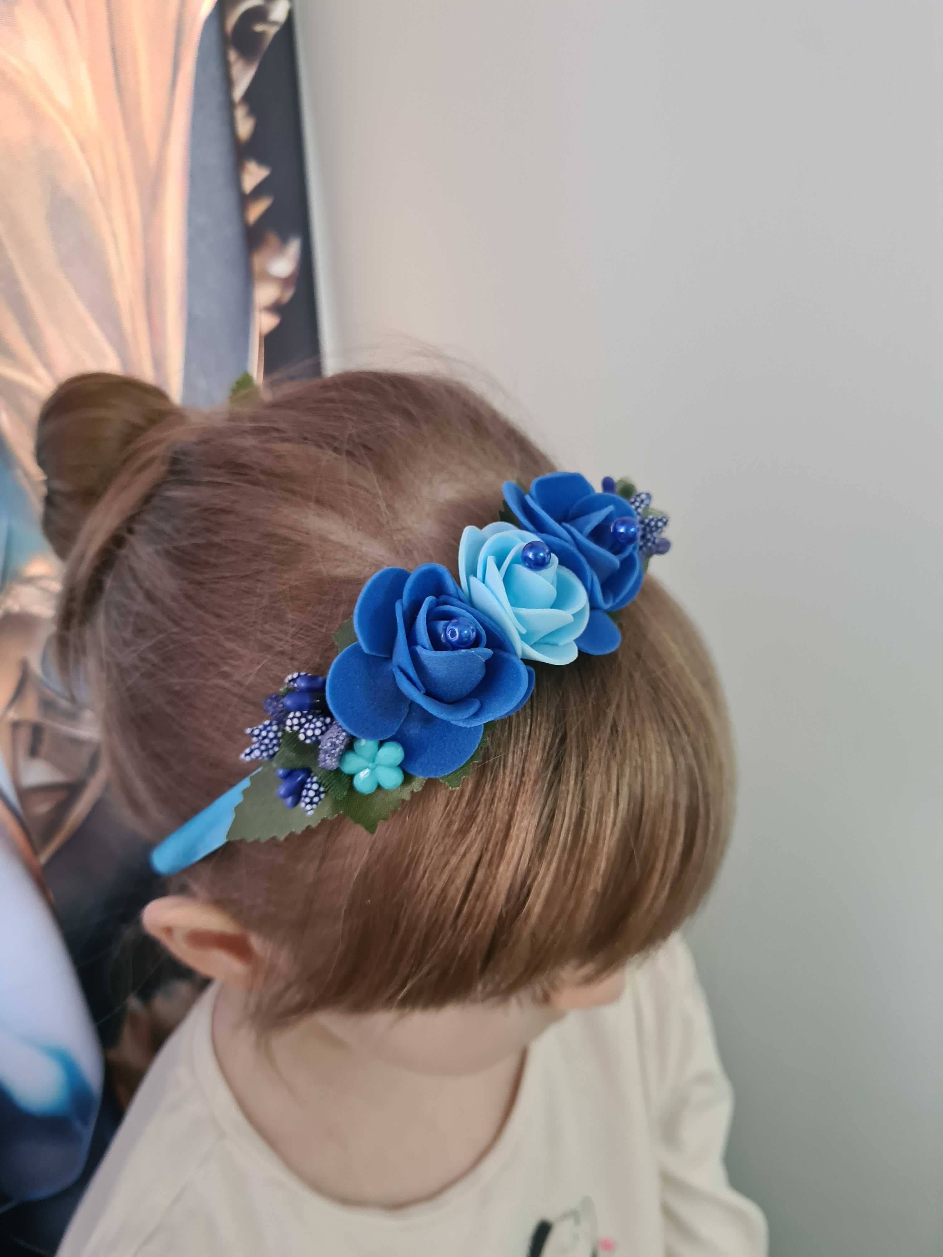 opaska do włosów komunia sesja ślub bal kwiaty