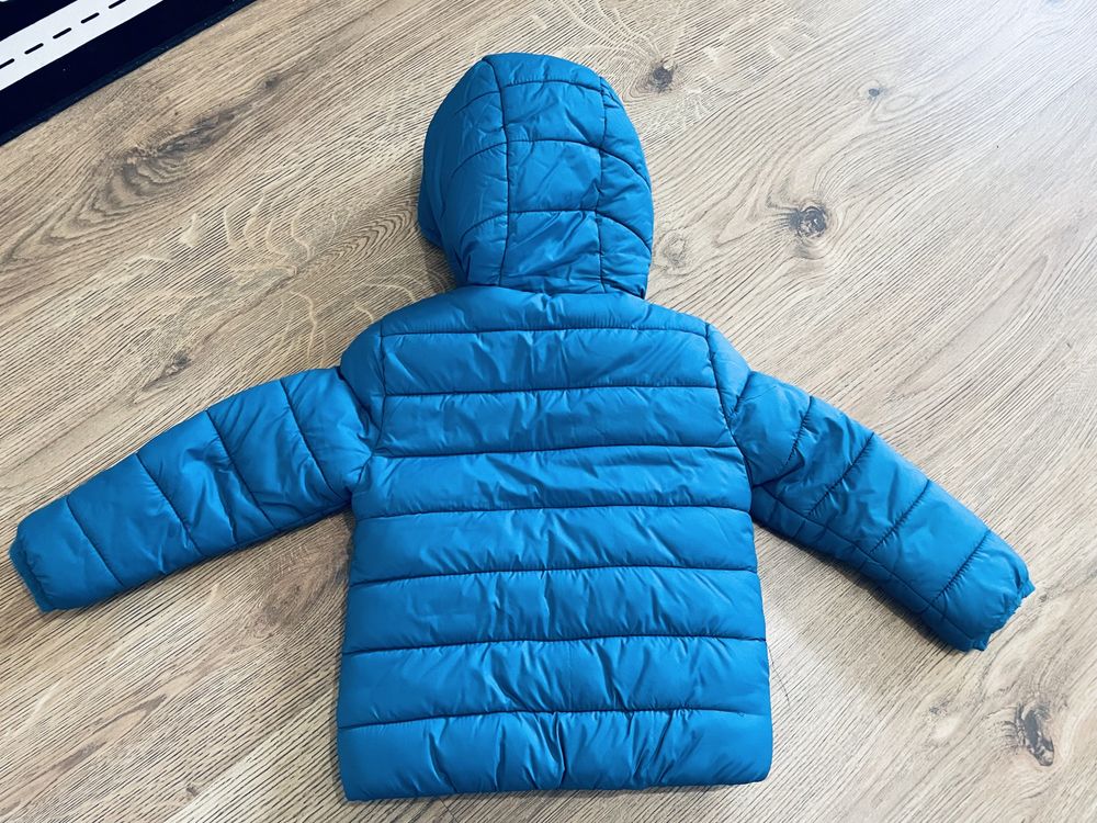 Zimowa ocieplana niebieska kurtka 18-24 miesięcy