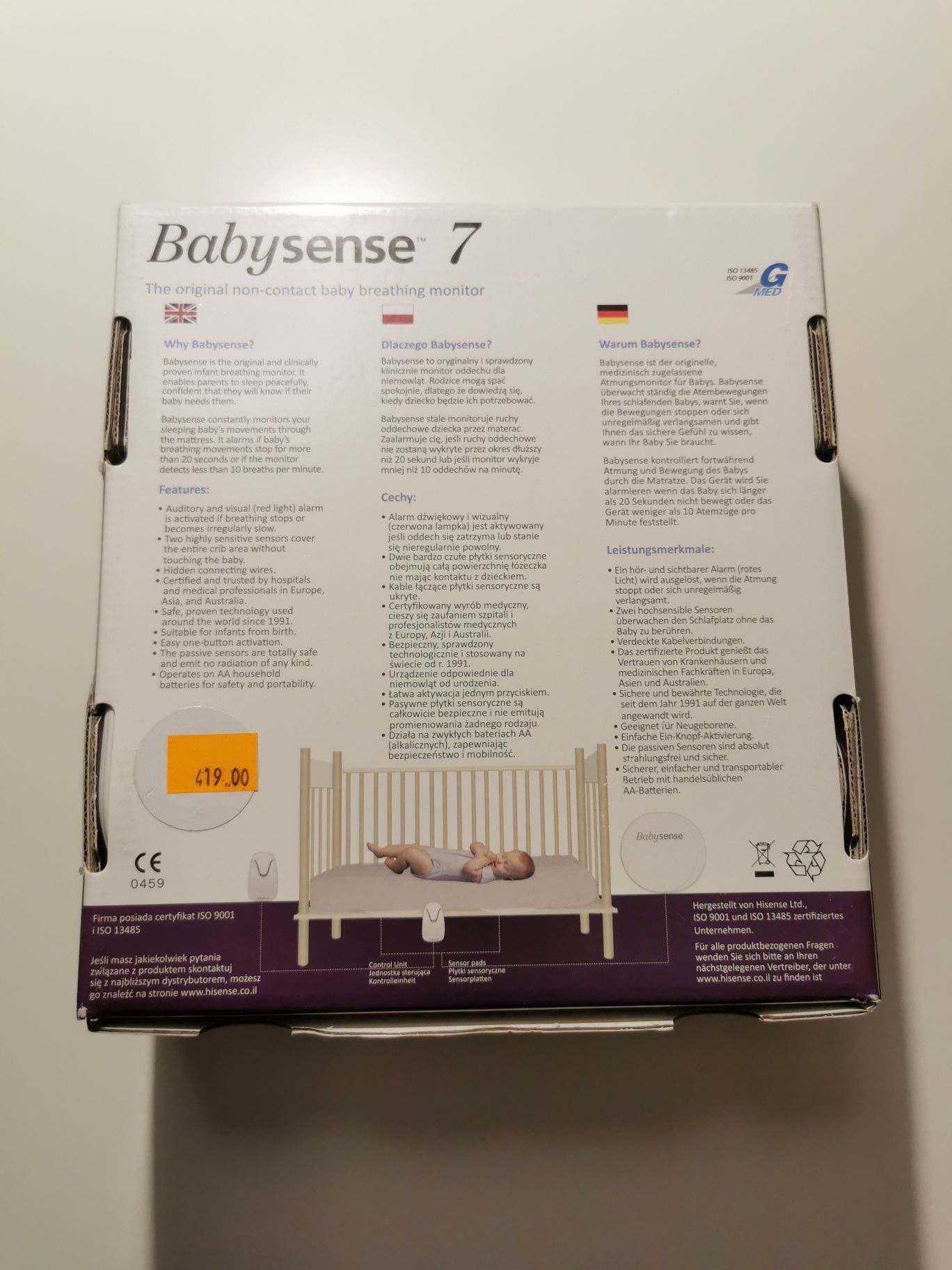 Monitor oddechu babysense 7.