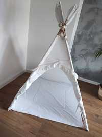 Tipi namiot dla dziecka biały falbanka