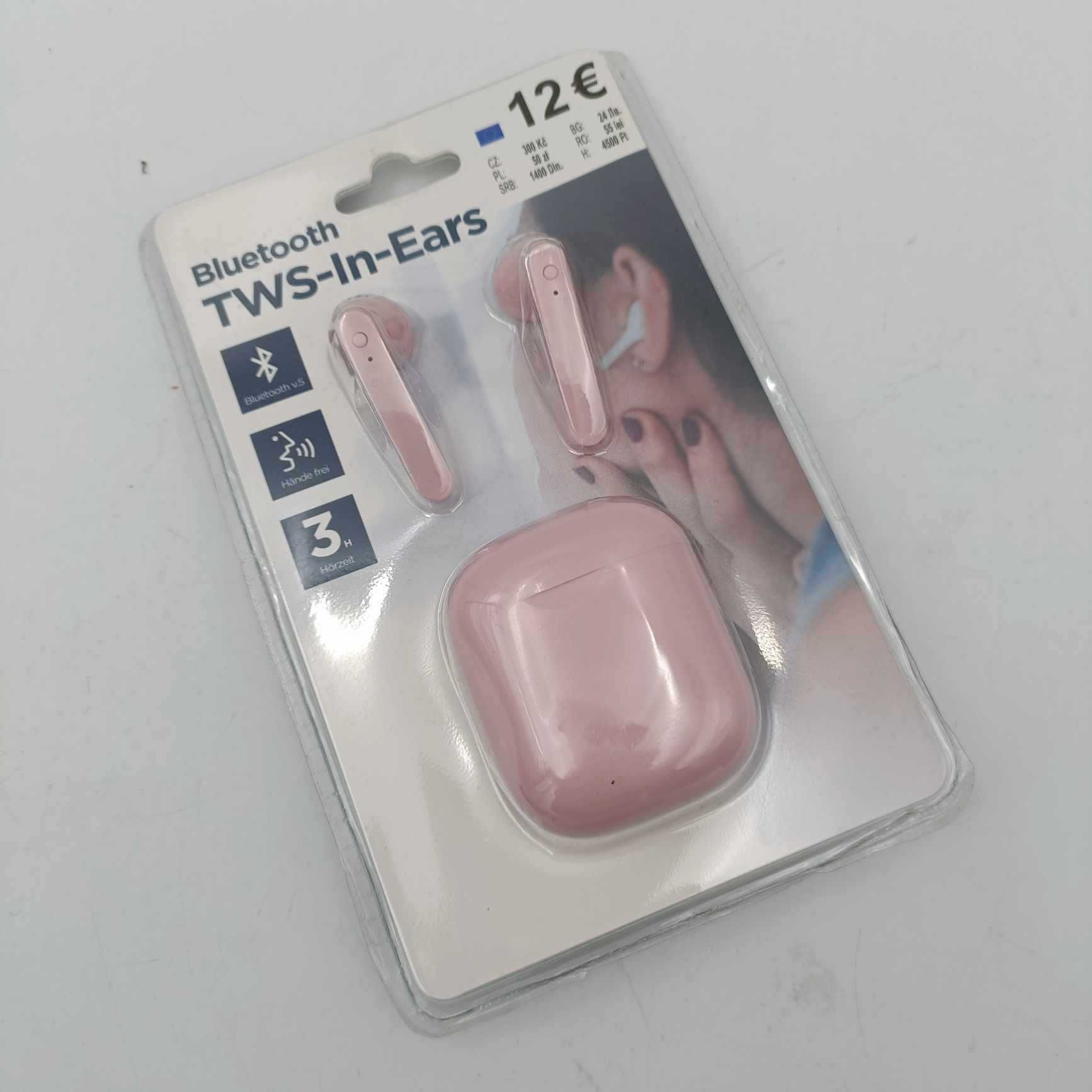 SŁUCHAWKI TWS-In-Ears Różowe Bluetooth