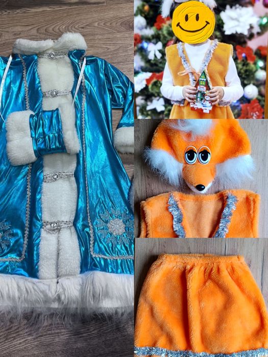 Новорічний костюм Снігуронька, Снігурки, Лисиці, на 4-5-6 років, 104,