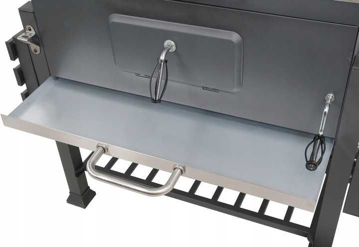 DUŻY GRILL WĘGLOWY Ogrodowy BBQ Regulowany 159cm 35KG