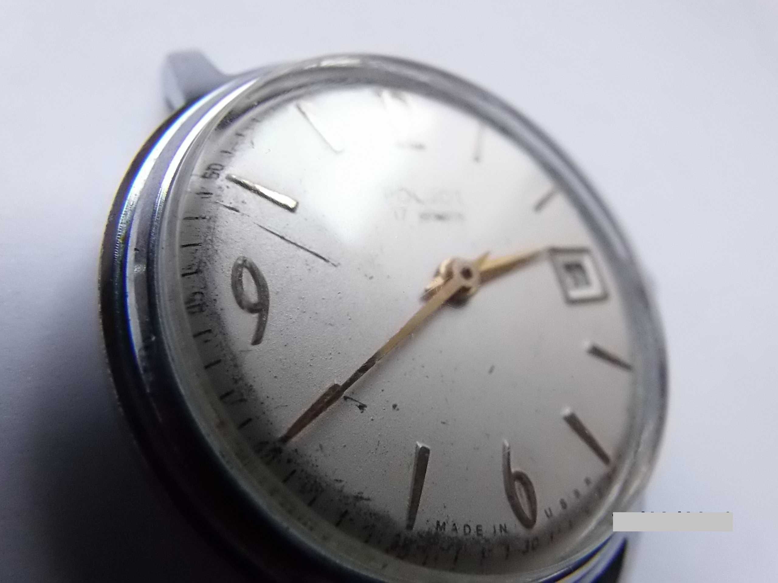 Zegarek męski naręczny POLJOT z datownikiem, prod. USSR - UŻYWANY