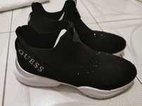 Guess buty damskie sportowe sneakersy adidasy cyrkonie czarne